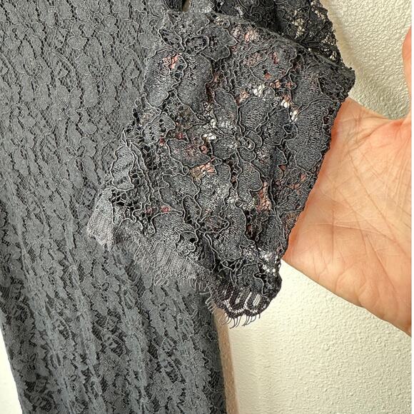 Diane von Furstenberg Black Zarita Stretch Lace Shift Dress 4 - Picture 6 of 16